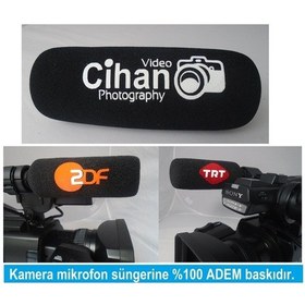 Resim Ince. Uzun Mikrofon Süngerine Logo Baskı 