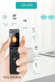 Resim ULTRATEKNO HS32 75 Saat Kesintisiz Kayıt Ses Kayıt Cihazı1 Çift Mikrofonlu 96 GB Ev Işyeri Dinleme1 Cihazı 