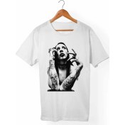 Resim Alfa Tshirt Marilyn Manson Çocuk Beyaz Tişört 
