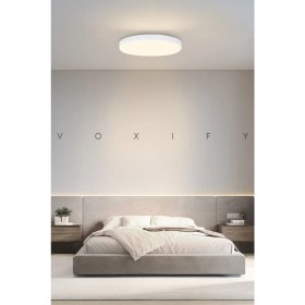 Resim Voxify 24W Büyük Boy Tavana Sıfır LED Plofonyer Avize Armatür Banyo Tuvalet Balkon Lambası Armatürü Beyaz Işık 
