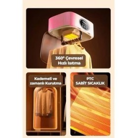 Resim Karokstore Robo Katlanır Çamaşır Kurutma Makinesi Pembe 