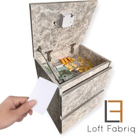 Resim Loft Fabriq Rfid Kilitli Gizli Bölmeli Komodin (MONTAJ GEREKTİRMEZ) 
