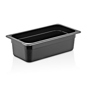 Resim GastroPlast GN 1/3-100 mm Polipropilen Gastronorm Küvet, Siyah 