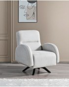 Resim Velura Home Yıldız Berjer & Tekli Koltuk - Beyaz 