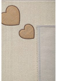 Resim Banyo 2li Paspas Takımı Kalp Bej 60x100 Bej 
