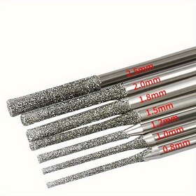 Resim 7 adet Elmas Kaplamalı Matkap Seti 0.8-2.5mm, 2.35mm Shank ile, Cam, Yeşim, Amber, Fayans, Taş için Uygun - Profesyonel Takı Yapımı ve DIY El Sanatları Araçları, Takı Yapımı Araçları | Profesyonel El Yapımı Araçları | Dayanıklı Matkap 