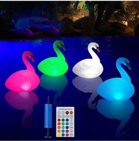 Resim Greentech Güneş Enerjili Renk Değiştiren Led’li Şişme Kuğu / GT-SL24 