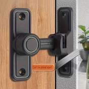 Resim Ağır Hizmet Tipi Metal Mandal Kilidi - 90/180 Derece Döner Güvenli Mandal Ahır Kapıları, Kayar Kilit Banyo, Garaj, Yatak Odası, Dolap İçin - Dayanııklı Çinko Alaşımlı Güvenlik Kapı Kilidi, Çalınamaz Özellikli 