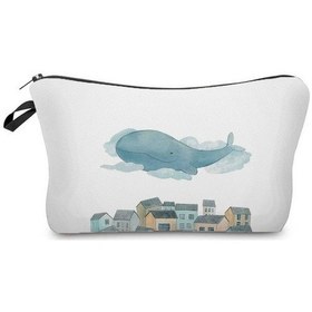 Resim Unimarket Hz2738 Balina Taze Baskı Sevimli Balina Deniz Serisi Kadın Büyük Kapasiteli Tasarımcı Organizatör Eko Çocuk Kalem Kutusu Makyaj Çantası U6ag4u 