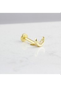 Resim Glorria Altın Ay Tragus Piercing Sarı 