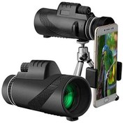Resim 40x60 Yüksek Güçlü Hd Monocular Smartphone Tutucu Tripod, Kuş Gözlemi Kamp Maçı İçin Monoküler Teleskop 