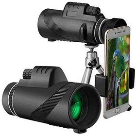 Resim 40x60 Yüksek Güçlü Hd Monocular Smartphone Tutucu Tripod, Kuş Gözlemi Kamp Maçı İçin Monoküler Teleskop 