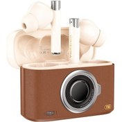Resim Onıkuma T18 Kahverengi Tws Kulaklık: Hifi Stereo, Oyun/müzik İçin, Bluetooth 5.3, 46 Saat Süre, Ergonomik Ve Retro Kamera Stili 