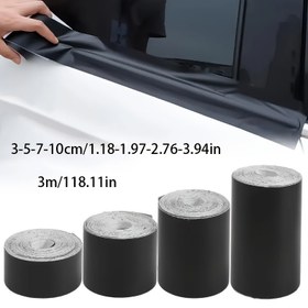Resim Mat Siyah Nano Vinil Araba Kaplama - Çizilmeye Dayanıklı & Su Geçirmez Renk Değiştiren Film Dış ve İç Dekorasyon için, Kolay Uygulanabilir Şerit Tasarımı, Kendin Yap, Gövde Stickerları, Araba Modifikasyonu 