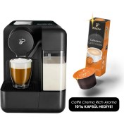 Resim Tchibo Cafissimo Milk Kapsüllü Kahve Makinesi Siyah (10'lu Kapsül Hediye) 