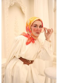 Resim Silk Home Olinda İpek Eşarp 47001-12 Mercan, Bej, Pembe, Bordo, Ekru 