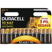 Resim Duracell Kalem Pil Kalın Pil Aa 12'li 