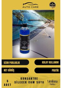 Resim Yüksek Kalite Kusursuz Görüş İz Bırakmaz Net Görünüm Araba Konsantre Silecek Cam Suyu 5 Adet 410 Ml 