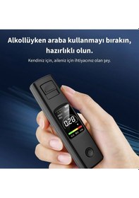 Resim Monozone A20 Taşınabilir Alkol Test Cihazı Yüksek Hassasiyetli Alkol Ölçer Hd Ekran Temassız Şarjlı 1 Adet 