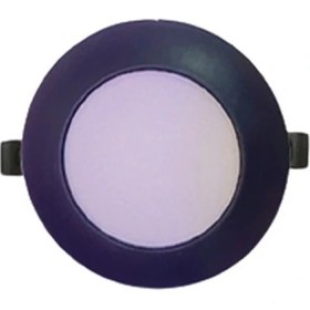 Resim ŞANLED 3W Tasarruflu LED Yuvarlak Siyah Kasa Beyaz Işık Sıva Altı Slim Panel Tavan Armatürü 