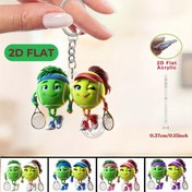 Resim [2D Düz] 1/52D Tenis Çifti Akrilik Anahtarlık, Telefon Anahtarlıklarını, Araba Fanı Anahtarlıklarını, Sırt Çantası ve Cüzdan Anahtarlıklarını Dekorasyon İçin Mükemmel, Arkadaşlar İçin Mükemmel Bir Hediye, Tenis Tutkunu İçin İdeal Seçim 