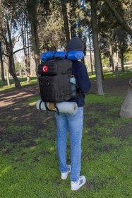 Resim Bagworld Saraciye Motosiklet Sırt Çantası - Su Geçirmez Özellikli - Türk Bayrağı Peç Hediyeli 