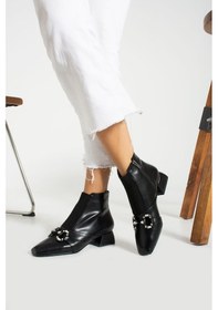 Resim Royal Toka Detay Siyah Kadın Bot Siyah 