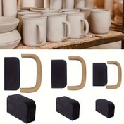 Resim 12 adet / 1 adet Seramik Kupa Sapı Kalıpları DIY Bardak Yapma Kalıbı Aracı Kil Seramikler için Kahve Kupası Sapı Kalıbı 