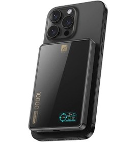 Resim Büro Ev Ofis Cihazları İçin Siyah 3w-20w 5.000mah Göstergeli Typec Kablosuz Pd Şarjlı Powerbank 