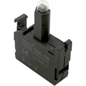 Resim Isk-1B 24V Buton Işık Kontağı - Beyaz 