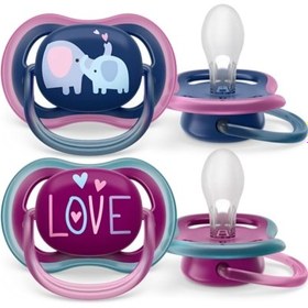 Resim Philips Avent Ultra Air 18+Ay 2'li Kız Çocuk Emzik SCF349/22 