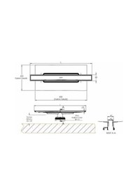 Resim Hüppe Galata A Duş Kanalı Yandan Çıkışlı 60 Cm Mat Satine Satin 