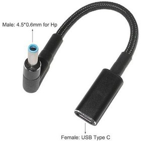 Resim Dişi Type C - Erkek 4.5x0.6mm HP Dönüştürücü Kablo Tip-C to 4506HP 