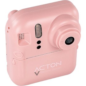 Resim ACTON Şipşak Kağıt Baskılı Dijital Çocuk Fotoğraf Makinesi Pembe 