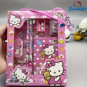 Resim Sanrio Hello Kitty ve Kuromi My Melody Kırtasiye Seti, defter, kalemler, cetvel, kalemtraş ve silgi dahil olmak üzere doğum günü hediyesi kutusu, Noel, Yeni Yıl, ofis malzemeleri, öğrenci ödülleri 
