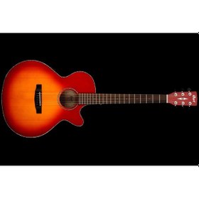 Resim Cort Sfx-Essb Elektro Akustik Gitar Satin Sunburst Ladin Kapak 