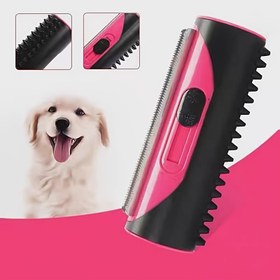 Resim Köpekler ve Kediler için İki Fonksiyonlu Tüy Temizleme Fırçası - Pembe ve Siyah, Kanepeler, Halılar ve Mobilyalar için Etkili Temizlik, Elektriksiz Tasarım 