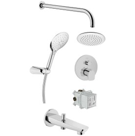 Resim X-Line Ankastre Termostatik Duşseti Shine S A49259 Krom 