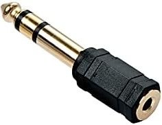 Resim Ars Stereo Kulaklık Mikrofon Adaptörü 6,3mm Erkek To 3,5mm Dişi Gold Jak 