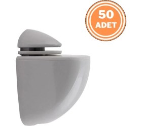 Resim Metali 50 Adet Pelikan Plastik Cam Raf Tutucu Etejer Gri Kırılmaz 