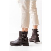 Resim 02-2013 Kahverengi Toka Aksesuarlı Fermuarlı Günlük Kadın Bot Diğer 