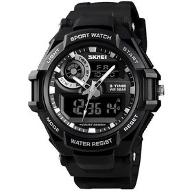 Resim Rogfer Skmeı 1357 Erkek Çok Fonksiyonlu Spor Dijital Saat Öğrenci Su Geçirmez Saat Siyah Çok Renkli 
