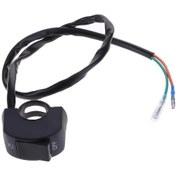 Resim Siyah-12v Motosiklet Lambası Düğmesi Açma/kapama Anahtarı 7/8in Motosiklet 2 Telli Gidon Aydınlatma Açma/kapama Düğmesi Anahtarı Far Sis Lambası 