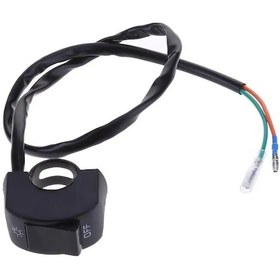 Resim Siyah-12v Motosiklet Lambası Düğmesi Açma/kapama Anahtarı 7/8in Motosiklet 2 Telli Gidon Aydınlatma Açma/kapama Düğmesi Anahtarı Far Sis Lambası 