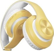 Resim POLYGOLD P68 Bluetooth Kulaklık Kablosuz Stereo Kulaklık Macaron Kulaklık Renkli-sarı 