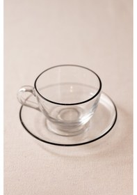 Resim Rakle Pure Black 2'li Çay Fincanı Seti 240 Cc renkli 