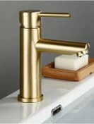 Resim Genel Markalar Gold Altın Kaplama Kartal Sabit Banyo Lavabo Bataryası Musluğu Çeşmesi Çift Su Girişli 