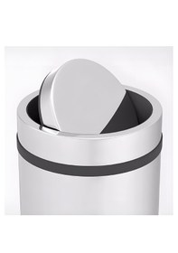 Resim 5 Lt Pratik Kapak Çöp Kovası Metalik 