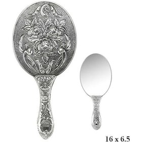 Resim Gumush Gümüş 925 Ayar Gül Desenli El Aynası 