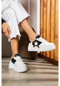 Resim Lk Ortapedik Bağcıklı Yıldız Detaylı Günlük Sneaker Ayakkabı Beyaz 